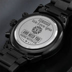 To My Firefighter Husband Need You Here With Us (Charcoal Black) – Men's Watch