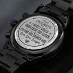 To My Soulmate Turn Back the Clock (Charcoal Black) – Men's Watch