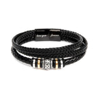 To My Son - Mens Leather Bracelet