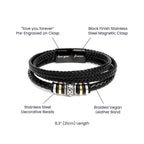 To My Son - Mens Leather Bracelet