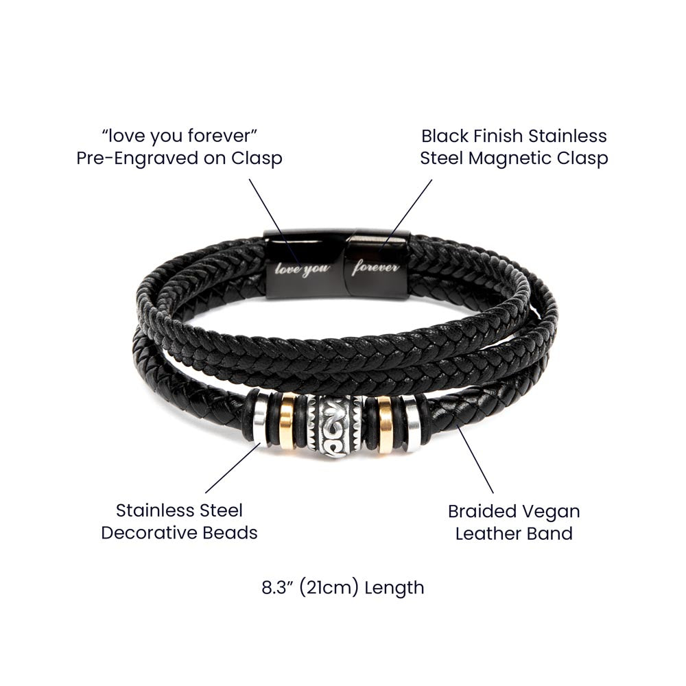 Love You Forever Will Never Lose (To My Grandson) – Bracelet