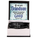 Hold Tightly - Cross Leather Bracelet