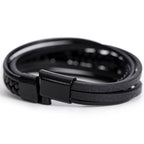 Proverbs 20:7 - Leather Cross Bracelet