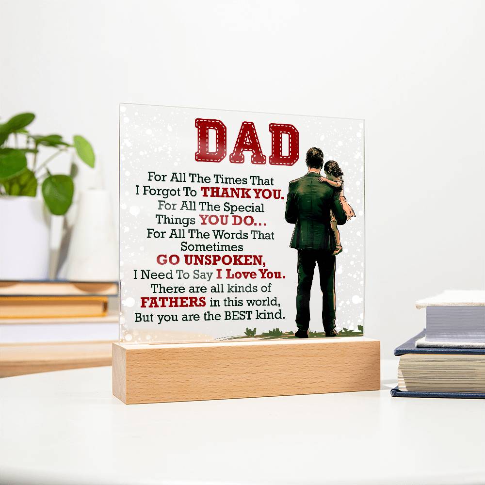 Thank You Dad - Acrylic Square